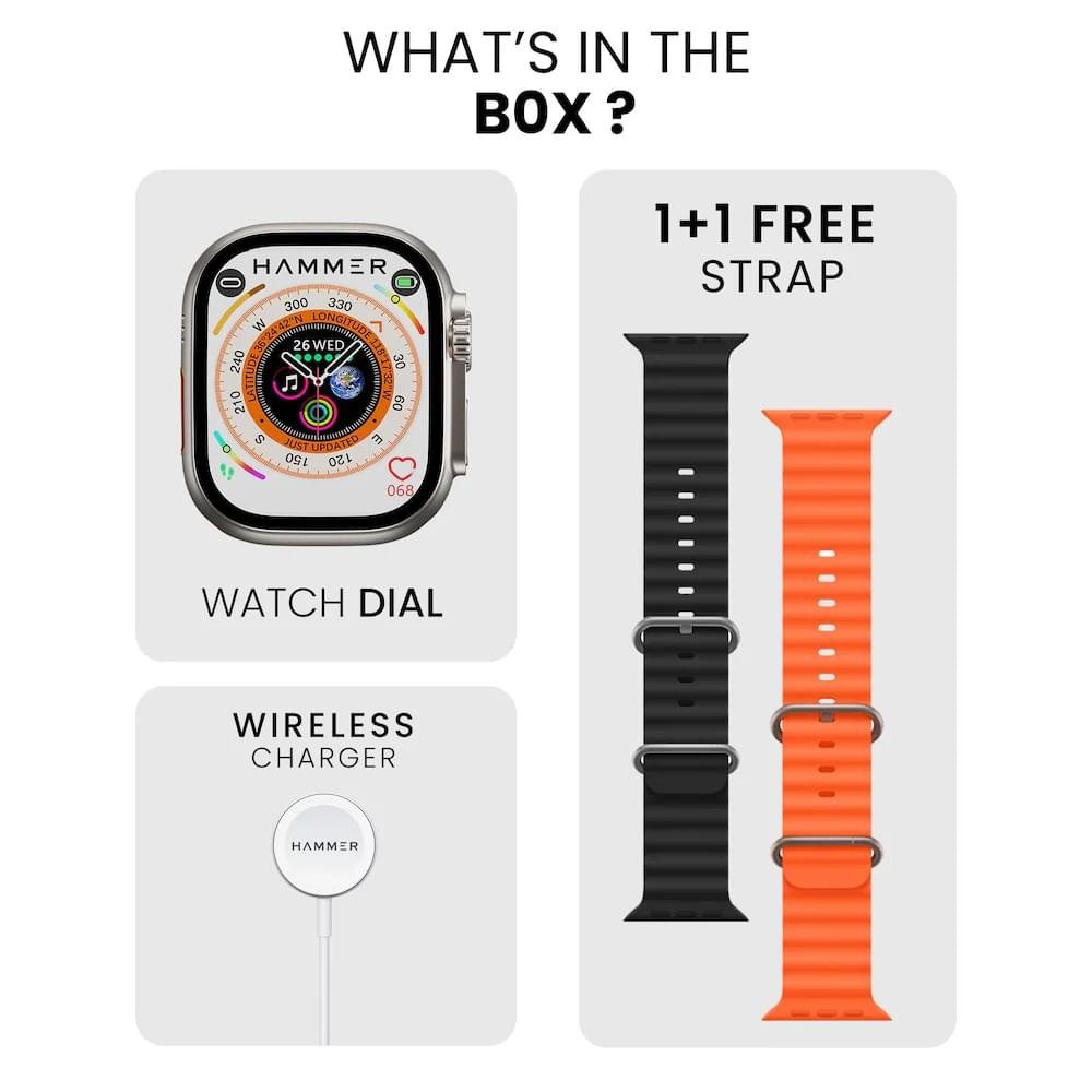 HAMMER Ultra Classic 2.01" Bluetooth Calling Smart Watch (Black) - Image 6